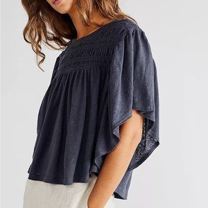 • free people Ruffled Up Top in color metal stiletto •